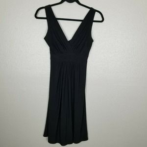 B.Darlin Womens Size 3/4 Black Empire Faux Wrap Sleeveless Cocktail Party Dress